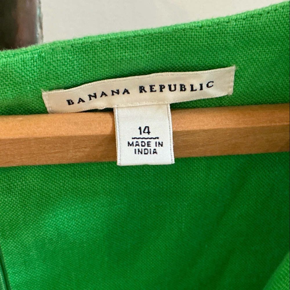 Banana Republic Bright Green Sleeveless Midi Dress - Picture 3 of 4